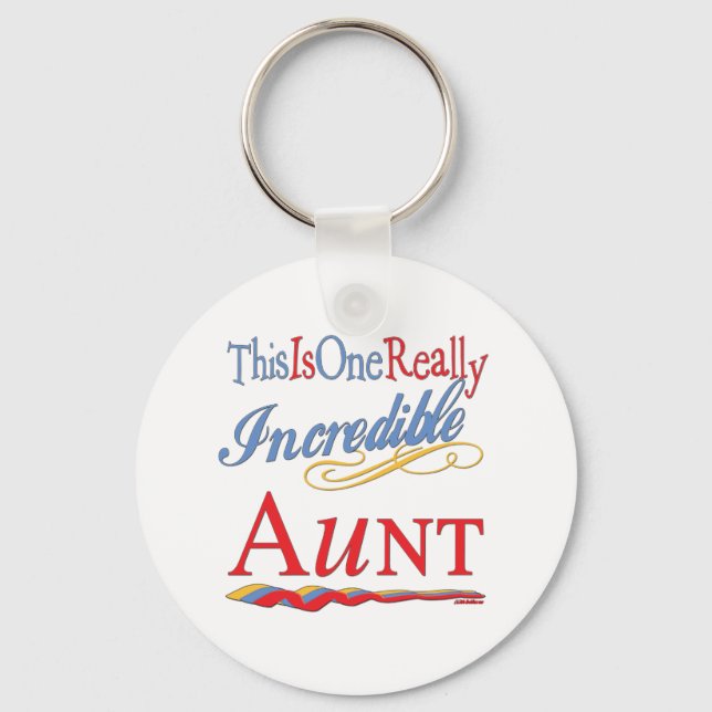 Fun Gifts For Aunts Key Ring (Front)