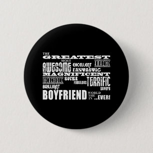 Fun Gifts for Boyfriends : Greatest Boyfriend 6 Cm Round Badge