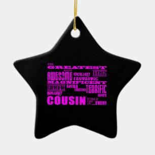 Fun Gifts for Cousins : Greatest Cousin Ceramic Tree Decoration