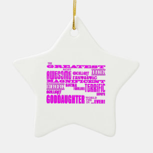 Fun Gifts for Goddaughters : Greatest Goddaughter Ceramic Tree Decoration