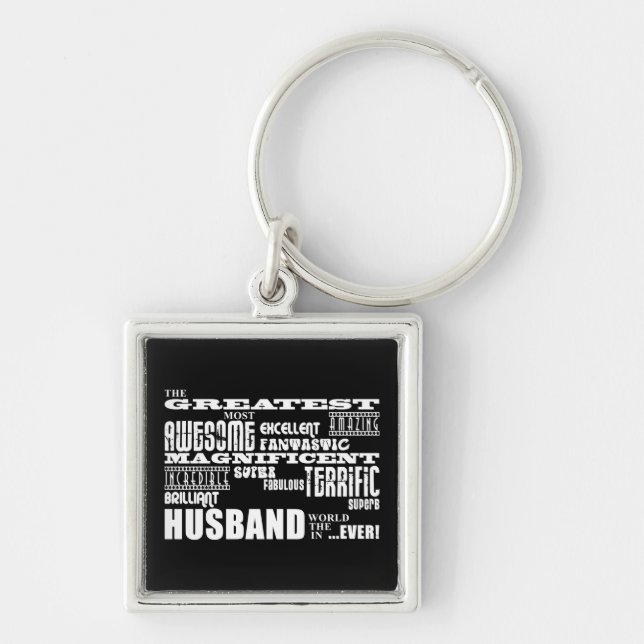 Fun Gifts for Husbands : Greatest Husband Key Ring (Front)