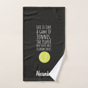 Fun Gifts For Tennis Players Custom Personalized Hand Towel