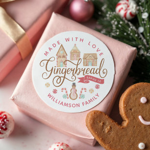 Fun Gingerbread Baking Co Gingerbread House Baking Classic Round Sticker