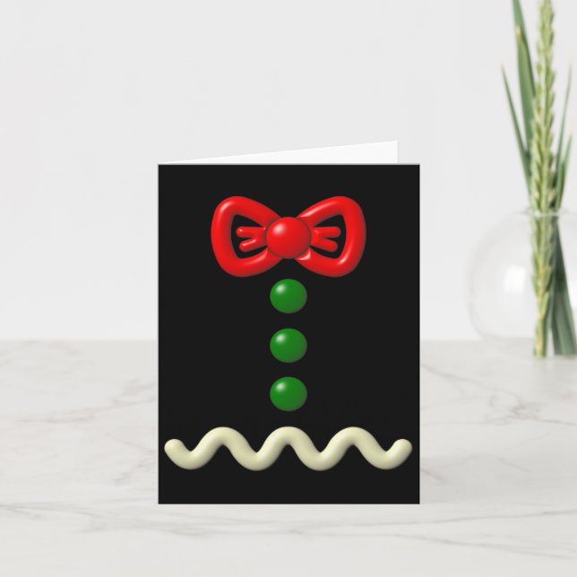 Fun Gingerbread Man Costume Halloween Gift  Card (Front)