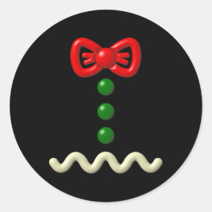 Fun Gingerbread Man Costume Halloween Gift  Classic Round Sticker