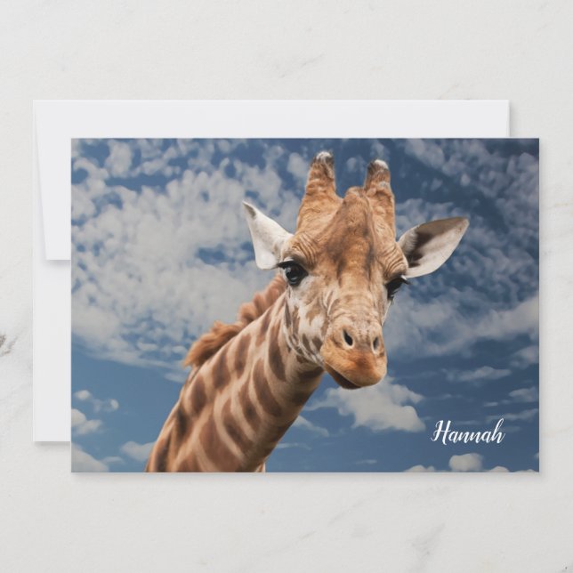 Fun Giraffe Photo Card (Front)