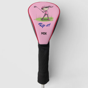  Fun Girl Golfer Monogrammed Head Cover