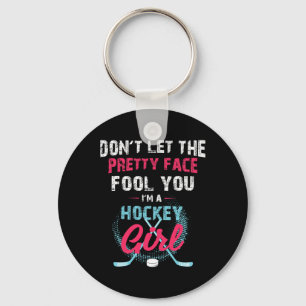 Fun Girl Ice Hockey  Ice Hockey Lover Coach Key Ring