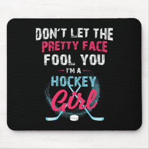 Fun Girl Ice Hockey Ice Hockey Lover Coach Mouse Pad