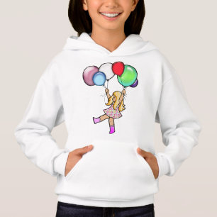 Fun Girl Sweater With Colored Balloons