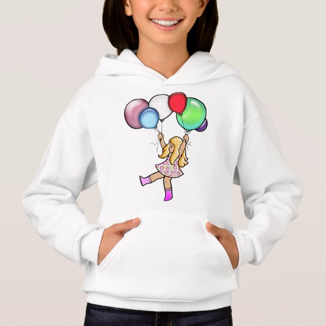 Fun Girl Sweater With Colored Balloons (Front)