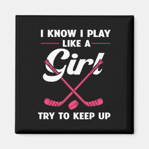 Fun Girls Hockey Designs For Women Field Hockey No Magnet