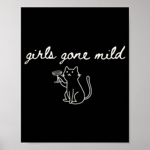 Fun Girls Spa Slumber Bachelorette Squad Cat Bride Poster