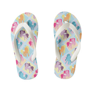 fun girls unicorn fantasy flip flops