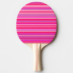 Fun, Girly Pink and Purple Stripes Pattern Ping Pong Paddle