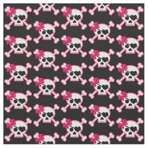 Fun Girly Skull Fabric