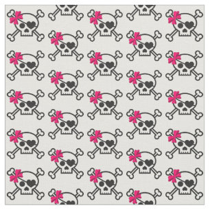 Fun Girly Skull Fabric