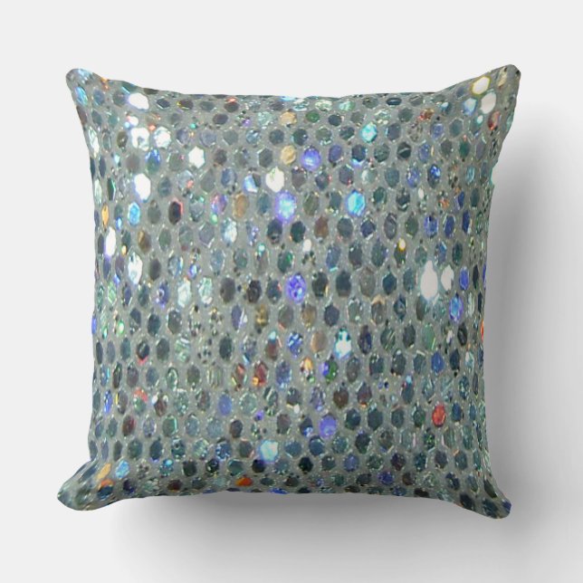 Fun Glitzy Glittery Sparkly Colourful Bling Cushion (Front)