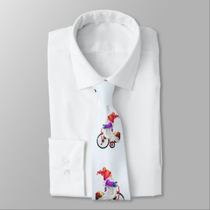 Fun Gnome with Bike and Gifts - Merry Christmas Tie