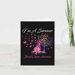 Fun Gnomes I'm A Survivor Breast Cancer Awareness Card