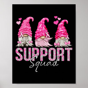 Fun Gnomies Support Squad Breast Cancer Awareness Poster