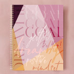 Fun Goal Getter Trendy Stylish Motivational Words Planner<br><div class="desc">Fun, stylish and trendy words of motivation planner perfect for crushing it in the New Year. Planner design features a stylish and trendy pink, maroon & peach geometric background with various motivational words and phrases of encouragement arranged to create a typographic motivational design collage. Customise with year. The perfect planner...</div>