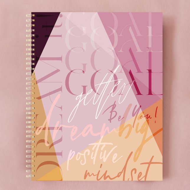 Fun Goal Getter Trendy Stylish Motivational Words Planner (Creator Uploaded)