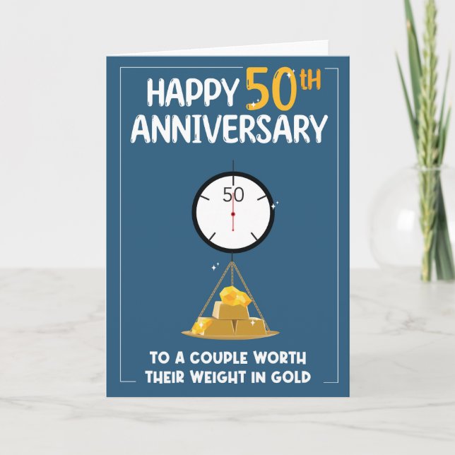 Fun Golden Anniversary 50 Years Card (Front)