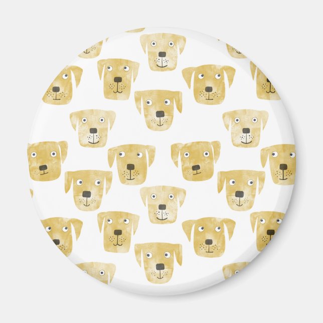 Fun Golden Labrador Retriever Dog Magnet (Front)