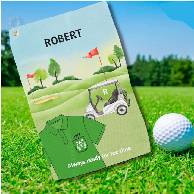 Fun Golf Always Ready for Tee Time Towel (Creator Uploaded)