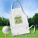 Fun Golf Cart Monogram Name Love Greens     Standard Apron<br><div class="desc">Have fun with this one -- someone in mind who fits this message? Golf cart; clubs; monogram and first name and the message: "I Love My Greens". And, they probably do. Would make a great gift for any occasion. Any design questions, just send a chat and we'll be delighted to...</div>