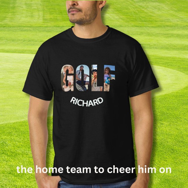 Fun Golf Four Photos Name  T-Shirt (Creator Uploaded)