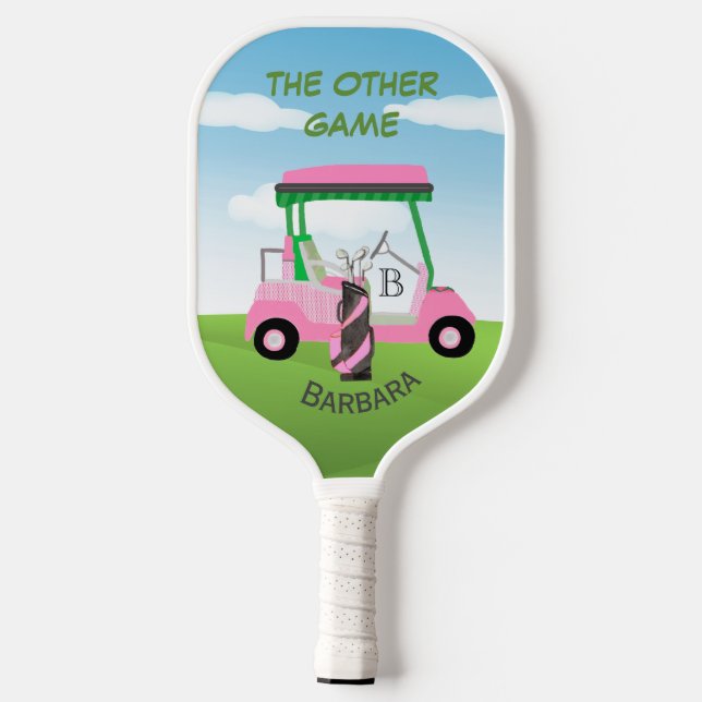 Fun Golf Gal Also Plays   Pickleball Paddle (Back)