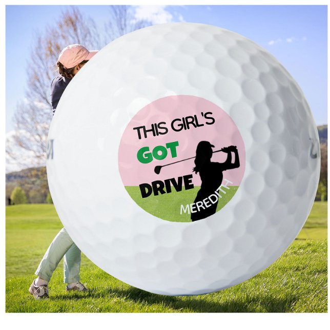 Fun Golf Gal Swing Got Drive Name Balls (Creator Uploaded)