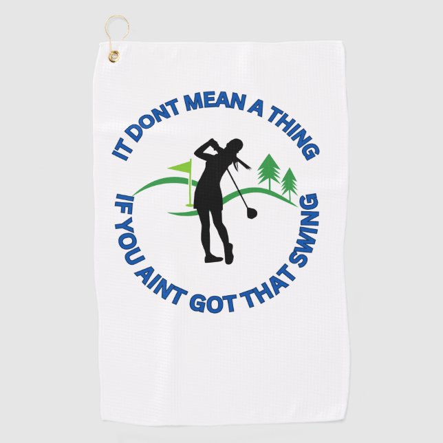 Fun Golf Towel For Women Golfers (Front)