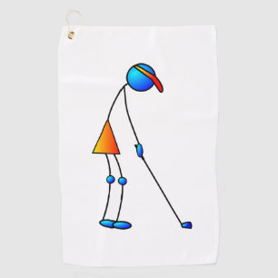 Fun Golfing Figure Golf Towel