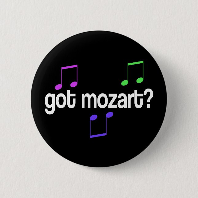 Fun Got Mozart 6 Cm Round Badge (Front)
