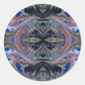 Fun Gothic Themed Black and Yellow  Classic Round Sticker