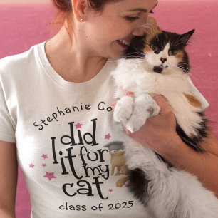 Fun Grad 2024 Did It For Cat Graduation T-Shirt