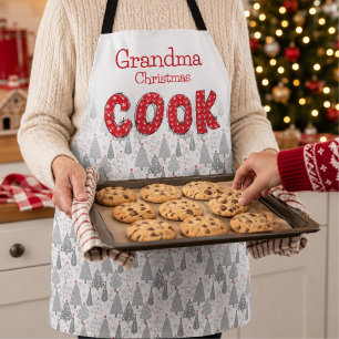 Fun Grandma Christmas Cooks Holiday Gift Apron
