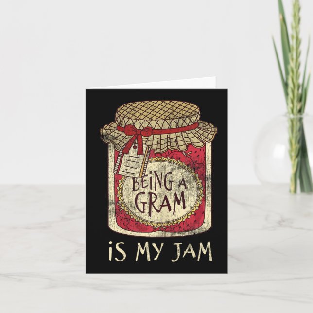 Fun Grandma Cute &amp; Funny Being A Gram Quote  Card (Front)
