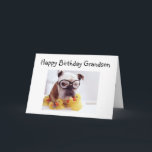 FUN GRANDSON BIRTHDAY CARD<br><div class="desc">This line of Bulldog cards are surely a hit and I am 100% positive that YOUR GRANDSON will LOVE this card on "his special day!"</div>
