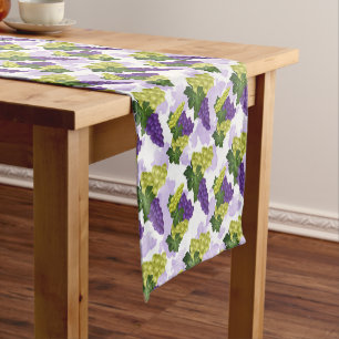 Fun grape fruit pattern kitchen table runner