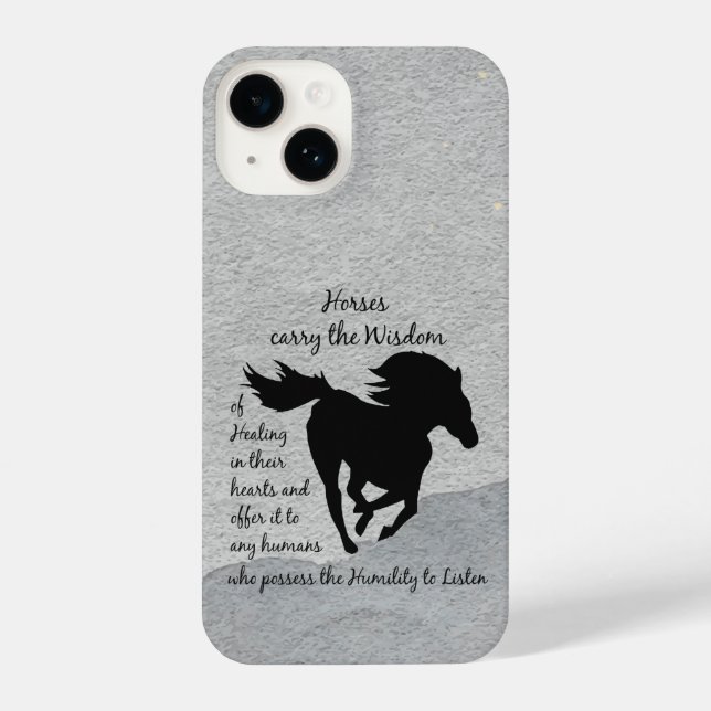 Fun Graphic Art Horses carry Wisdom  iPhone Case (Back)