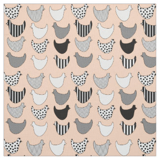 Fun Graphic Chickens Seamless Pattern Fabric