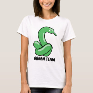 Fun green balloon swan design T-Shirt