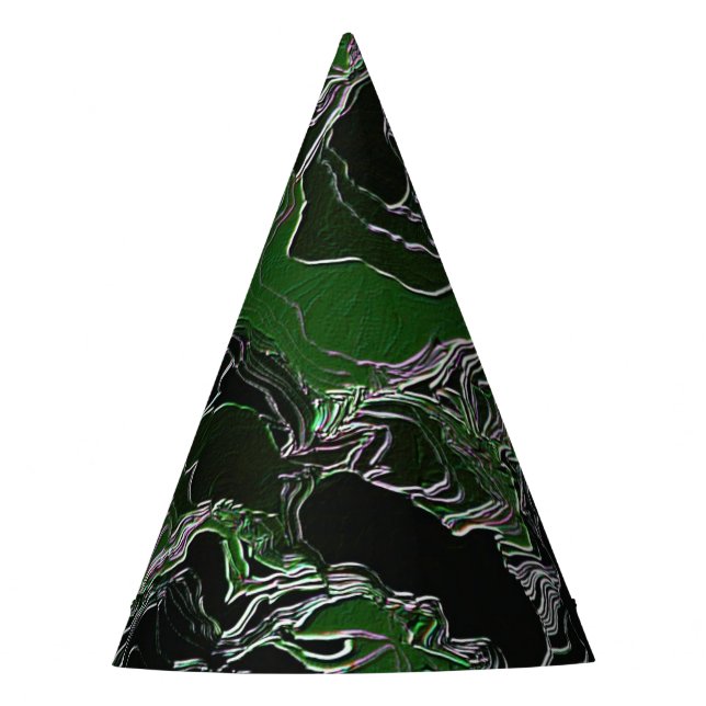 Fun Green Camouflage Party Hat (Front)
