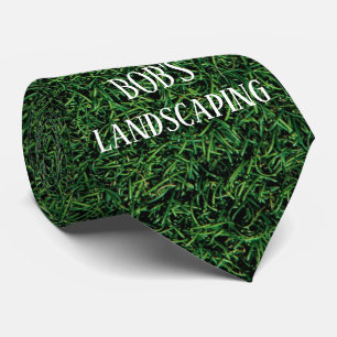 Fun Green Grass Landscaping Business Tie