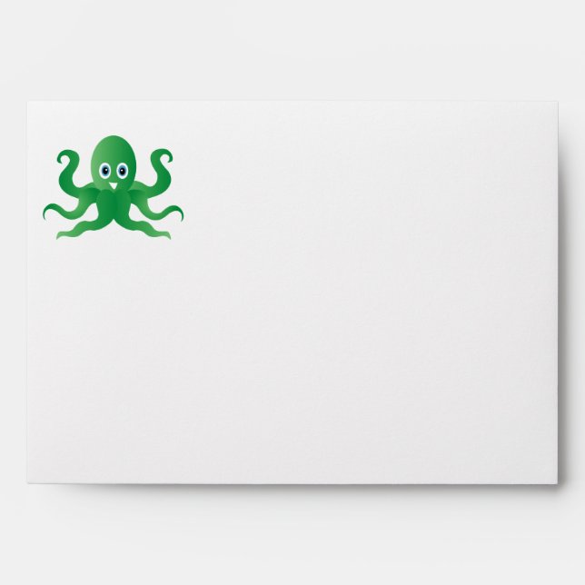 Fun green octopi envelopes (Front)