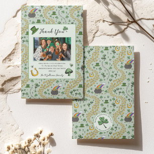 Fun Green St Patricks Irish Thank You Card
